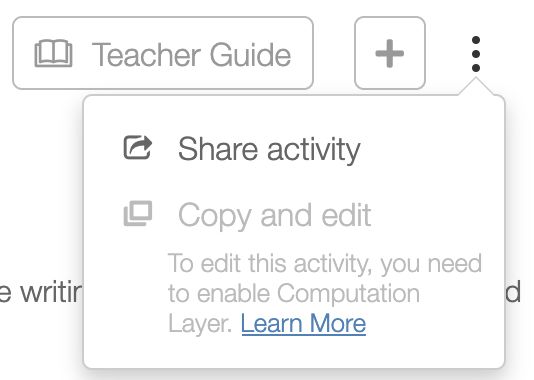 "To edit this activity, you need to enable Computation Layer"